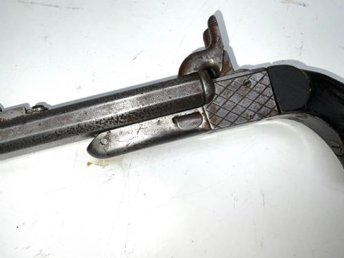 PINFIRE 9 MM DOUBLE BARRELS PISTOL FOLDAWAY BAYONET - ADDITIONAL PHOTO 2