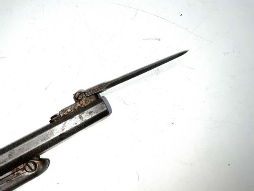 PINFIRE 9 MM DOUBLE BARRELS PISTOL FOLDAWAY BAYONET - ADDITIONAL PHOTO 9