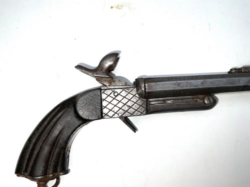 PINFIRE 9 MM DOUBLE BARRELS PISTOL FOLDAWAY BAYONET - ADDITIONAL PHOTO 10