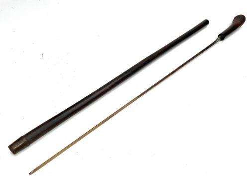 GENTLEMANS WALKING STICK SWORD STICK WITH ROOT ENDED HANDLE - ADDITIONAL PHOTO 8