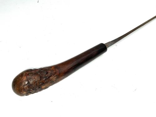GENTLEMANS WALKING STICK SWORD STICK WITH ROOT ENDED HANDLE - ADDITIONAL PHOTO 13