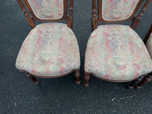 DINING CHAIRS WALNUT SET OF 4 - ADDITIONAL PHOTO 1