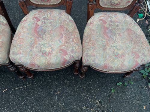 DINING CHAIRS WALNUT SET OF 4 - ADDITIONAL PHOTO 3