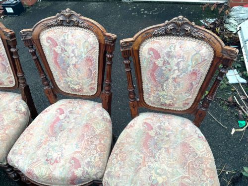 DINING CHAIRS WALNUT SET OF 4 - ADDITIONAL PHOTO 5