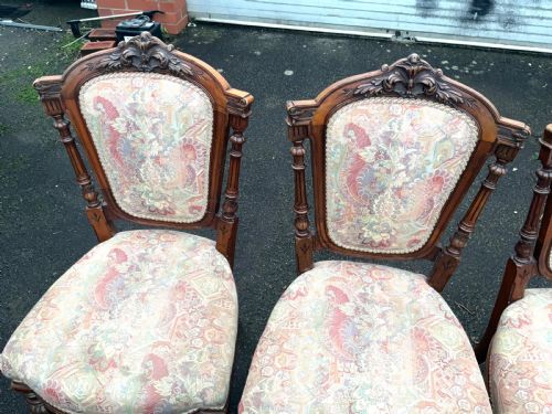 DINING CHAIRS WALNUT SET OF 4 - ADDITIONAL PHOTO 6