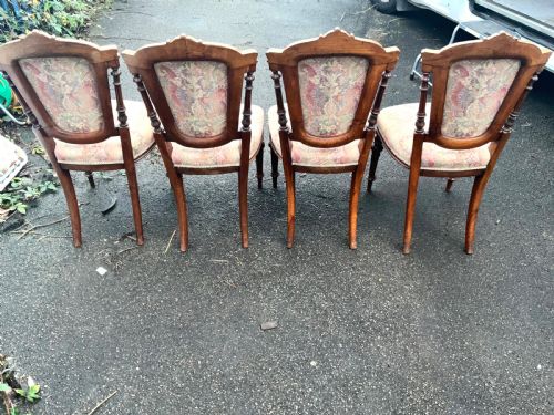 DINING CHAIRS WALNUT SET OF 4 - ADDITIONAL PHOTO 7