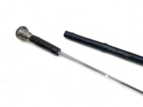 GENTS HOLLY WOOD WALKING STICK SWORD STICK - ADDITIONAL PHOTO 12