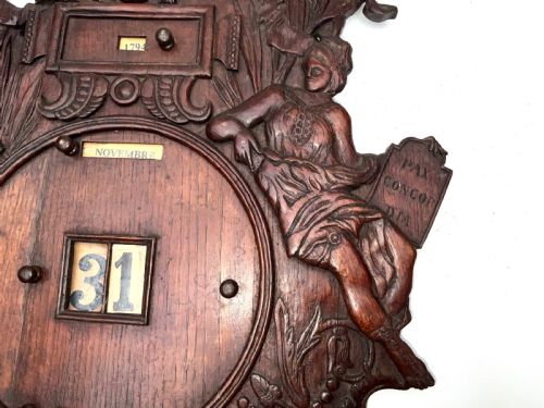 CALENDAR OAK CARVED 18TH CENTURY - ADDITIONAL PHOTO 6