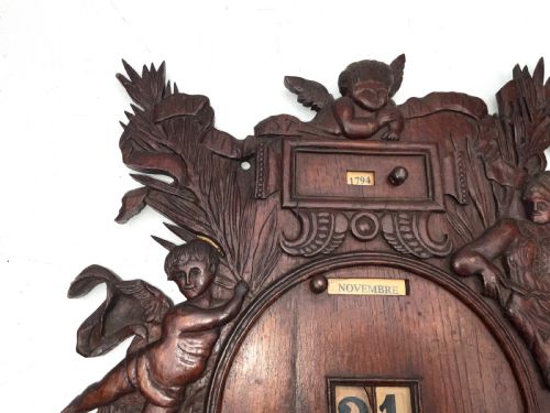 CALENDAR OAK CARVED 18TH CENTURY - ADDITIONAL PHOTO 8