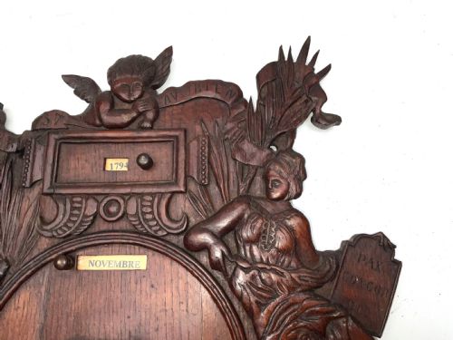 CALENDAR OAK CARVED 18TH CENTURY - ADDITIONAL PHOTO 9