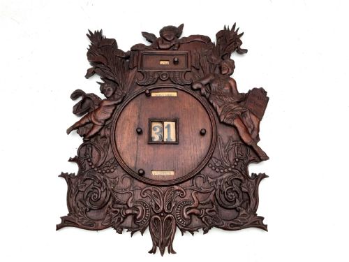 CALENDAR OAK CARVED 18TH CENTURY - ADDITIONAL PHOTO 11