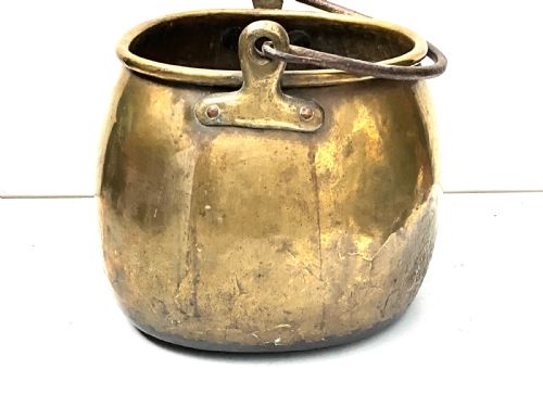 GEORGIAN HEAVY AND LARGE BRASS PAN FOR DISPLAY - ADDITIONAL PHOTO 4