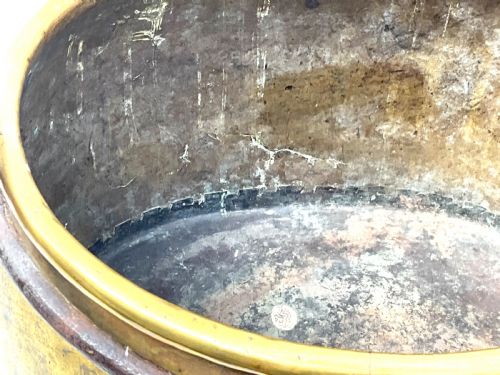 GEORGIAN HEAVY AND LARGE BRASS PAN FOR DISPLAY - ADDITIONAL PHOTO 9