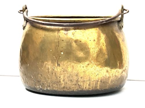 GEORGIAN HEAVY AND LARGE BRASS PAN FOR DISPLAY - ADDITIONAL PHOTO 10