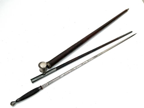 MASONIC GENTLEMANS WALKING STICK WITH CONCEALED MASONIC SWORD - ADDITIONAL PHOTO 5
