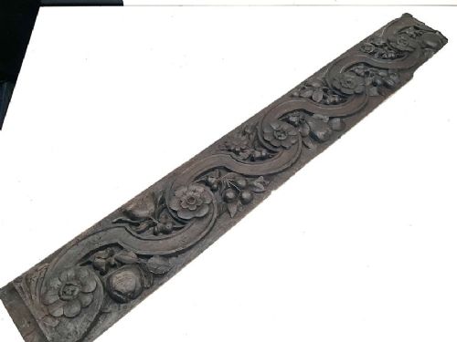 16TH CENTURY HAND CARVED ENGLISH TUDOR ENGLISH WALNUT PANEL
