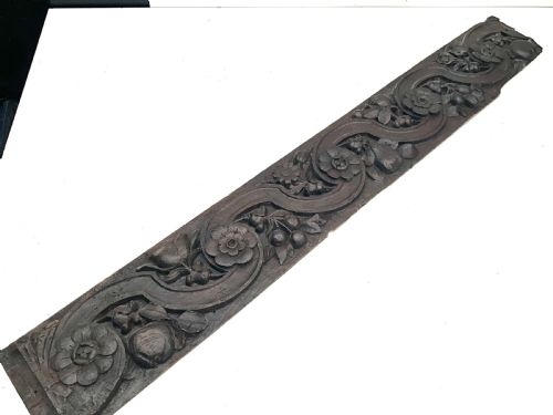 16TH CENTURY HAND CARVED ENGLISH TUDOR ENGLISH WALNUT PANEL - ADDITIONAL PHOTO 1