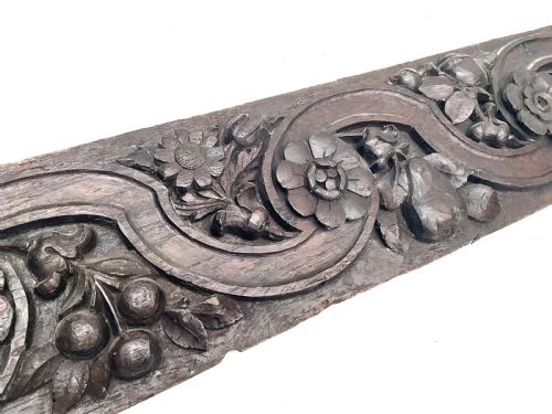 16TH CENTURY HAND CARVED ENGLISH TUDOR ENGLISH WALNUT PANEL - ADDITIONAL PHOTO 3