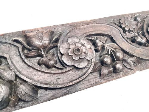 16TH CENTURY HAND CARVED ENGLISH TUDOR ENGLISH WALNUT PANEL - ADDITIONAL PHOTO 4
