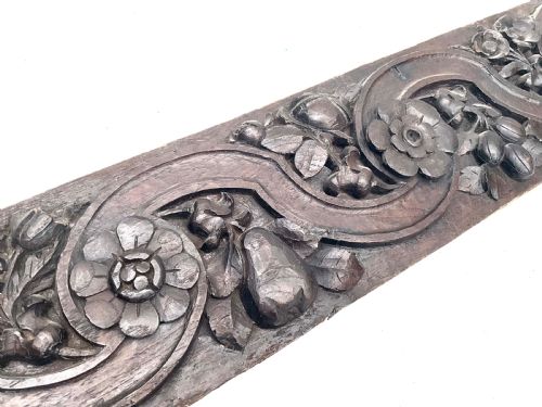 16TH CENTURY HAND CARVED ENGLISH TUDOR ENGLISH WALNUT PANEL - ADDITIONAL PHOTO 5