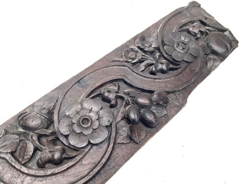 16TH CENTURY HAND CARVED ENGLISH TUDOR ENGLISH WALNUT PANEL - ADDITIONAL PHOTO 6