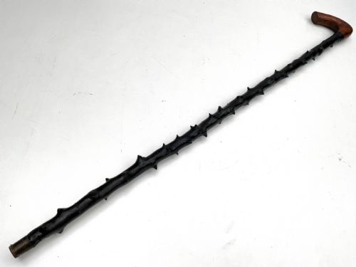 IRISH BLACKTHORN WALKING STICK SWORD STICK HAMMER HEAD GRIP - ADDITIONAL PHOTO 1