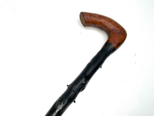 IRISH BLACKTHORN WALKING STICK SWORD STICK HAMMER HEAD GRIP - ADDITIONAL PHOTO 4