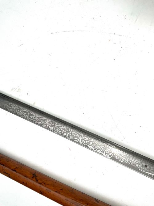 IMPERIAL GERMANY MILITARY OFFICERS WALKING STICK SWORD STICK - ADDITIONAL PHOTO 12