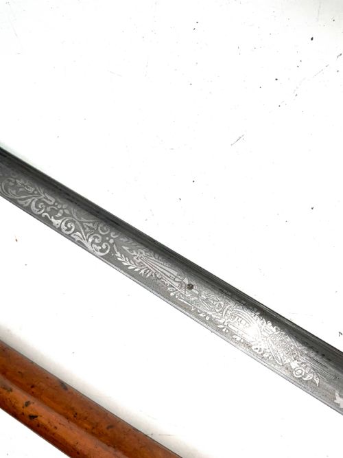 IMPERIAL GERMANY MILITARY OFFICERS WALKING STICK SWORD STICK - ADDITIONAL PHOTO 14