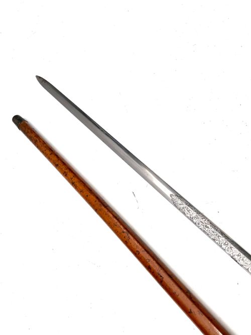 IMPERIAL GERMANY MILITARY OFFICERS WALKING STICK SWORD STICK - ADDITIONAL PHOTO 19