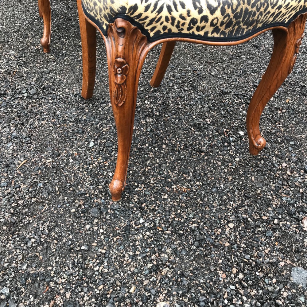 Stunning quality set of six solid walnut dining chairs View IV