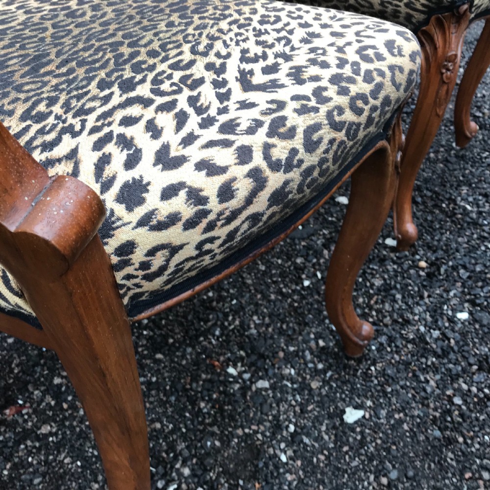 Stunning quality set of six solid walnut dining chairs View XI