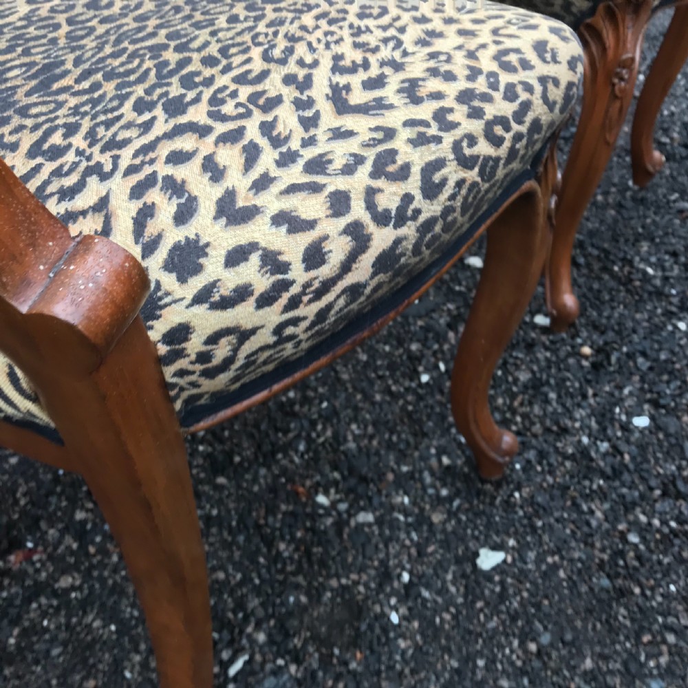 Stunning quality set of six solid walnut dining chairs View XII