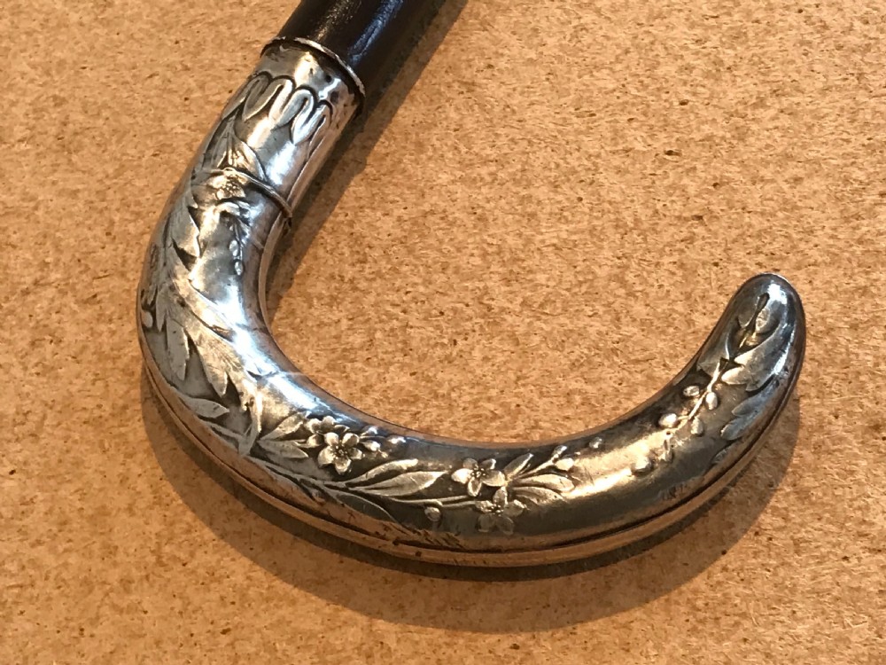 French silver handle gentleman’s walking stick sword stick  View III