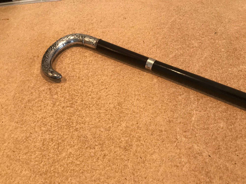 French silver handle gentleman’s walking stick sword stick  View XVI