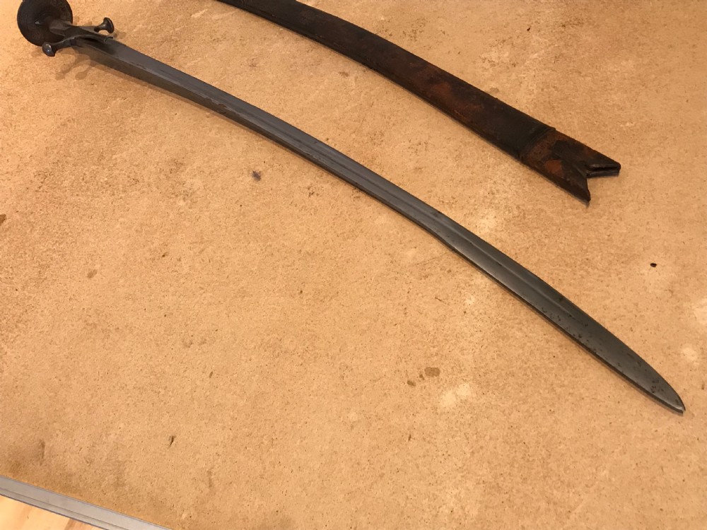 Indian Talwar sword and  scabbard 19th century    View IV