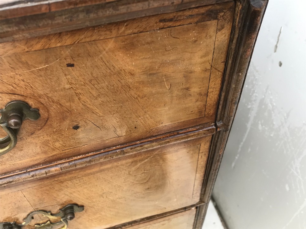 18th century walnut veneer on pine secretaire chest  View IX