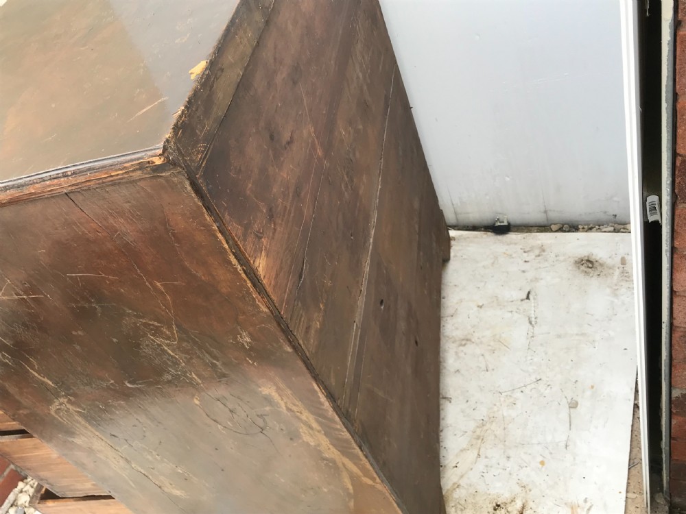 18th century walnut veneer on pine secretaire chest  View XI