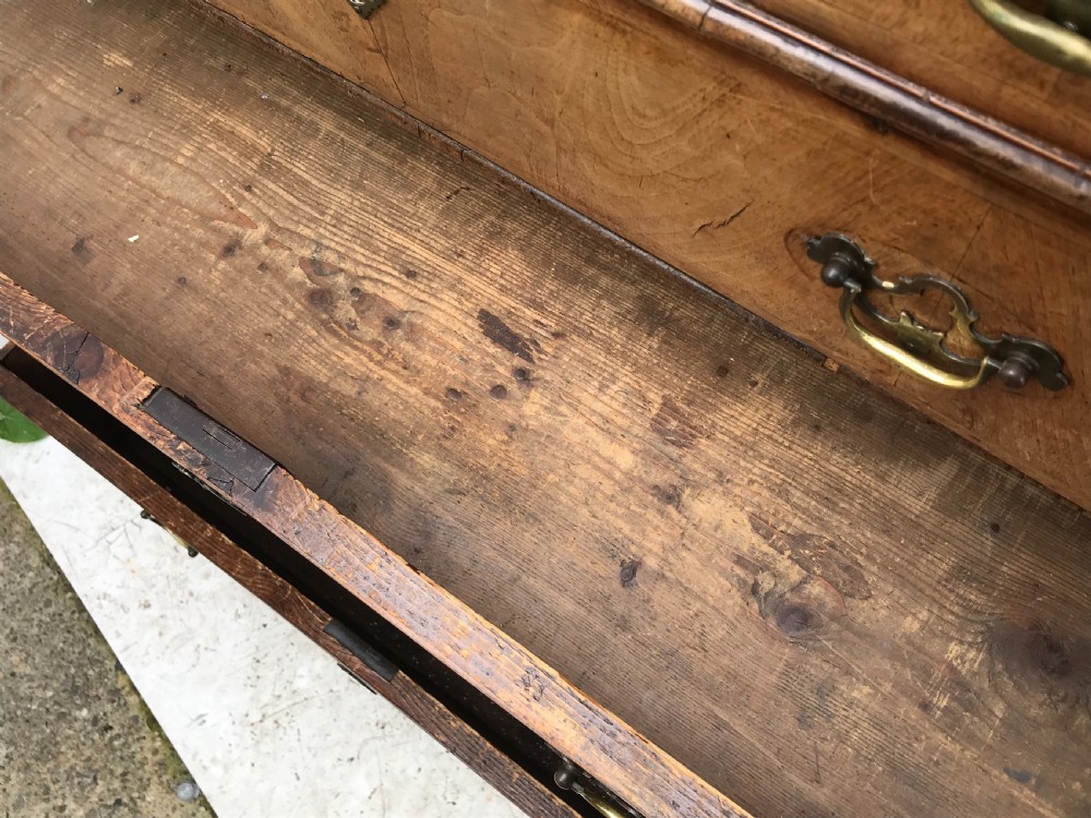 18th century walnut veneer on pine secretaire chest  View XII