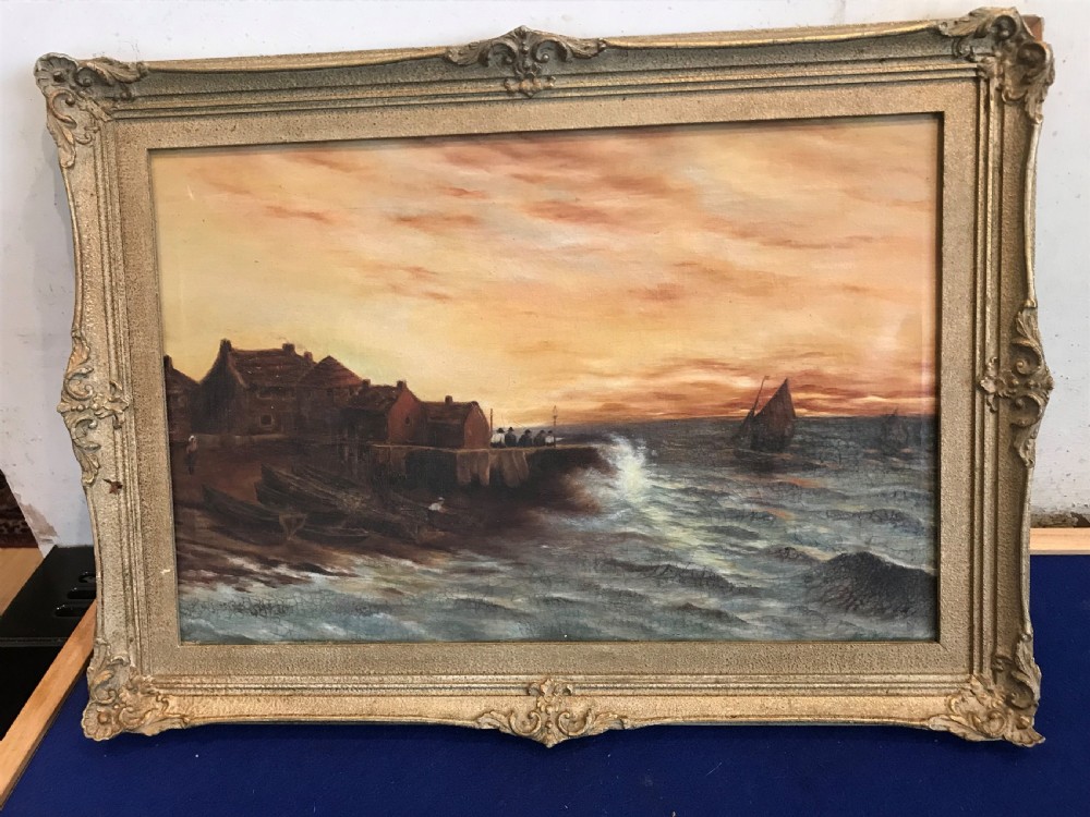 Oil Painting On Canvas Maritime Scenes Early 19th Century
