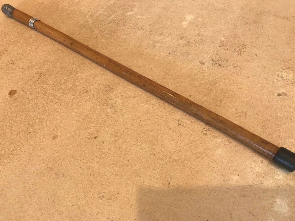 gentleman’s walking stick sword stick with silver mount 