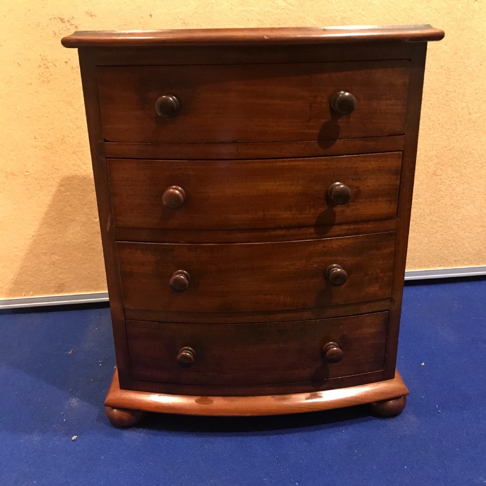 Apprentice chest of bow front drawers Victorian 