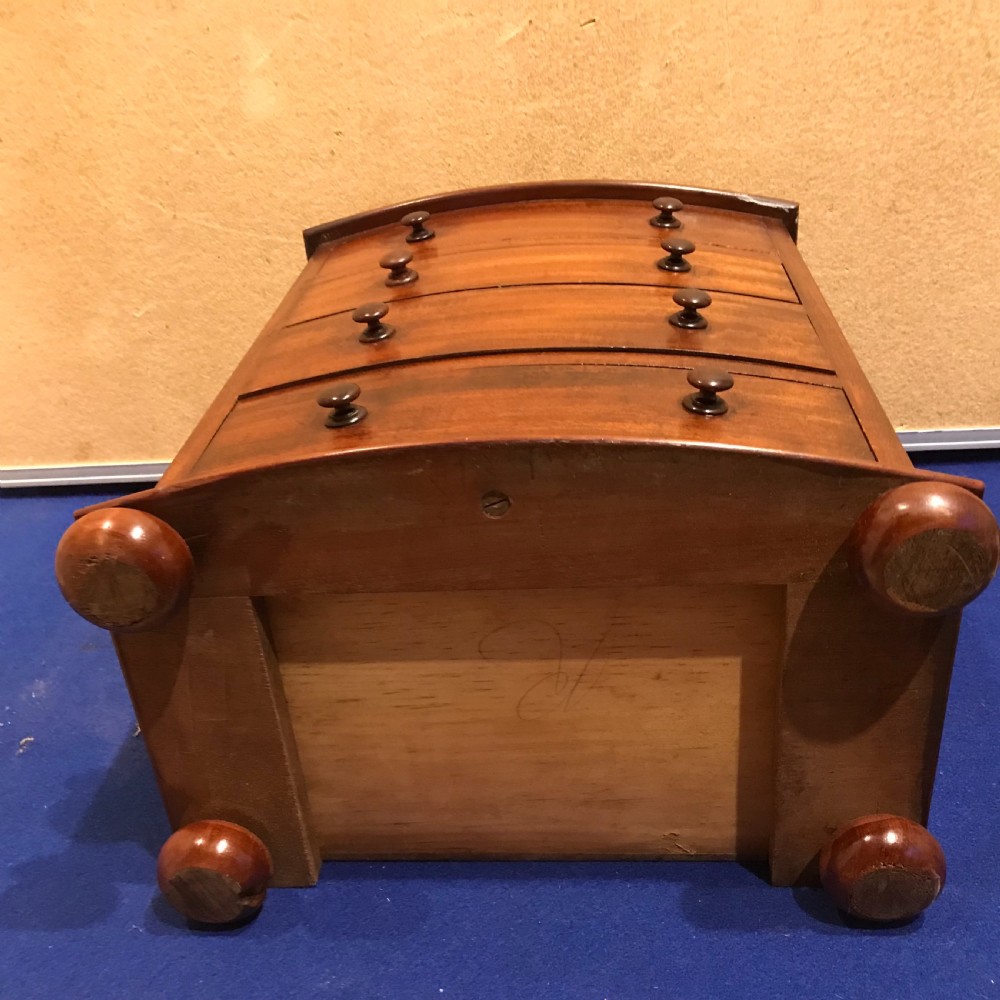 Apprentice chest of bow front drawers Victorian  View VI