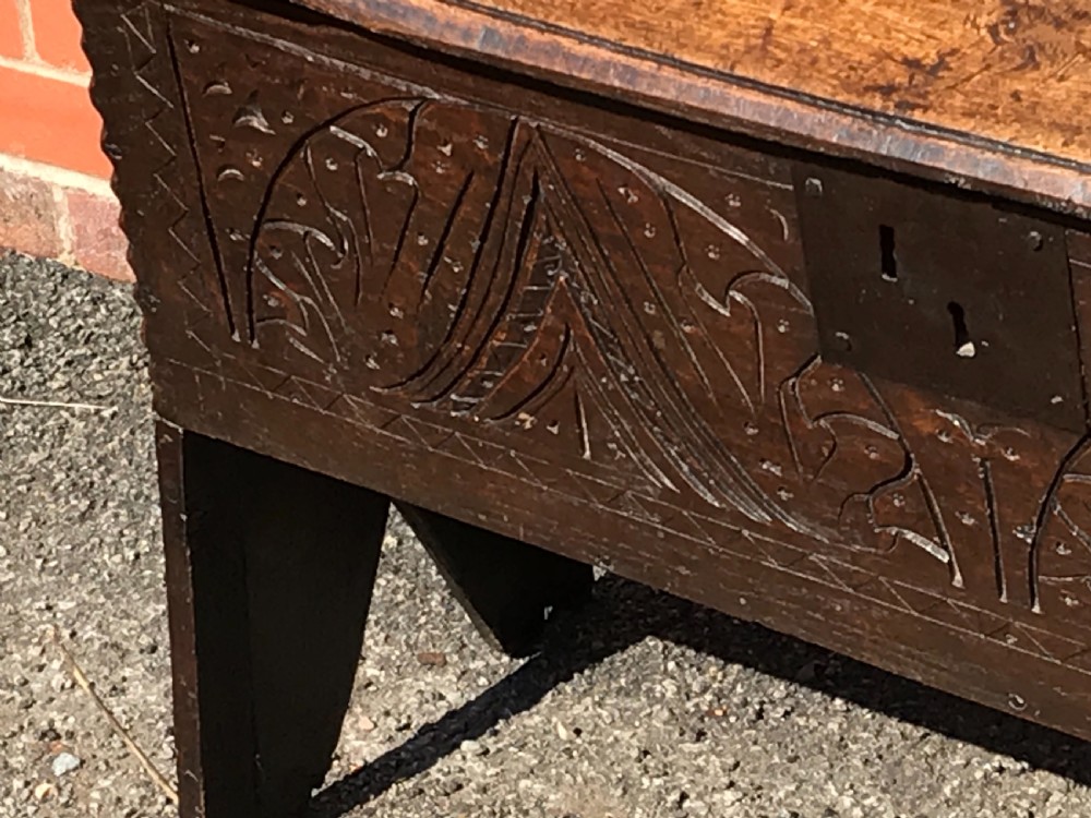 Oak 18th century coffer View V