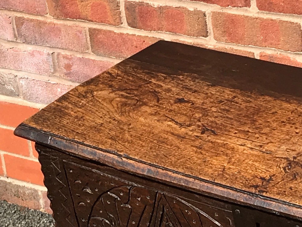 Oak 18th century coffer View VIII