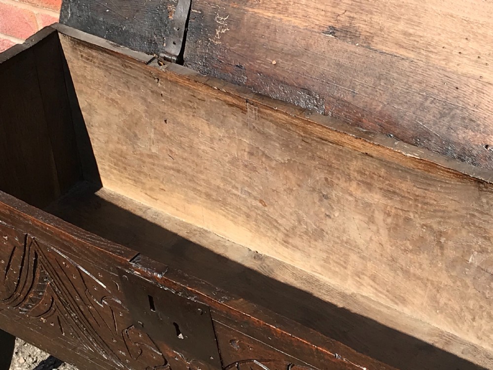 Oak 18th century coffer View XV