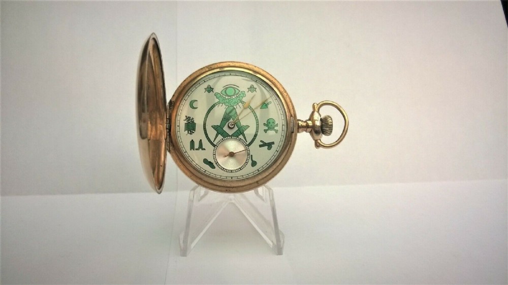 Elgin, Masonic full hunter, 17 jewel 25 year GF case.