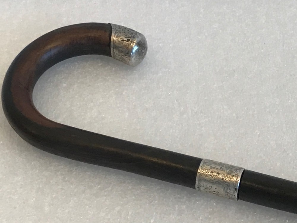 Gentleman’s walking stick sword stick with silver mounts  View VII
