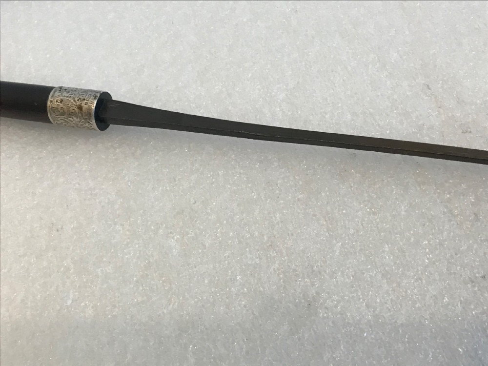 Gentleman’s walking stick sword stick with silver mounts  View XVI