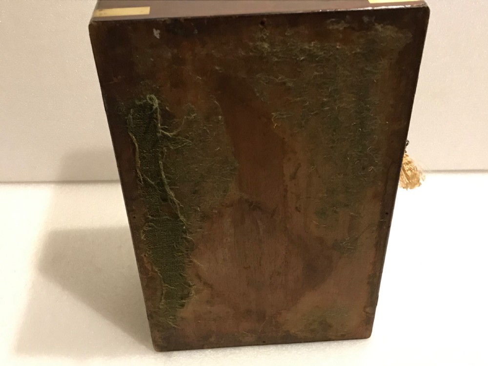Superb writing box, brass bound rosewood and with working key  View IV